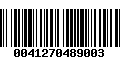 Código de Barras 0041270489003