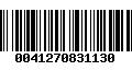 Código de Barras 0041270831130