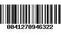 Código de Barras 0041270946322