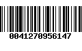 Código de Barras 0041270956147