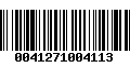 Código de Barras 0041271004113