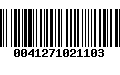 Código de Barras 0041271021103