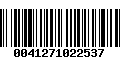 Código de Barras 0041271022537