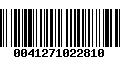 Código de Barras 0041271022810