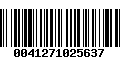 Código de Barras 0041271025637