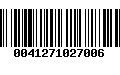 Código de Barras 0041271027006