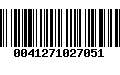 Código de Barras 0041271027051