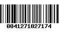 Código de Barras 0041271027174