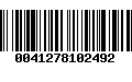 Código de Barras 0041278102492