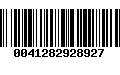 Código de Barras 0041282928927