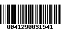 Código de Barras 0041290031541