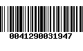 Código de Barras 0041290031947