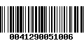 Código de Barras 0041290051006