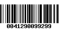 Código de Barras 0041290099299