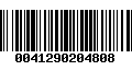 Código de Barras 0041290204808