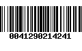 Código de Barras 0041290214241