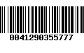 Código de Barras 0041290355777