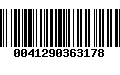 Código de Barras 0041290363178