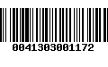 Código de Barras 0041303001172