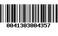 Código de Barras 0041303004357