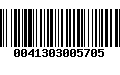 Código de Barras 0041303005705