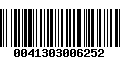 Código de Barras 0041303006252