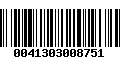 Código de Barras 0041303008751