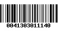 Código de Barras 0041303011140