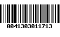 Código de Barras 0041303011713