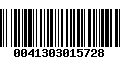 Código de Barras 0041303015728