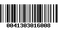 Código de Barras 0041303016008