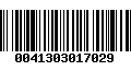 Código de Barras 0041303017029