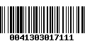 Código de Barras 0041303017111