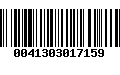 Código de Barras 0041303017159