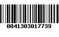 Código de Barras 0041303017739