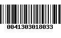 Código de Barras 0041303018033