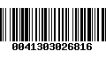 Código de Barras 0041303026816