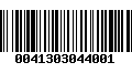 Código de Barras 0041303044001