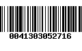 Código de Barras 0041303052716