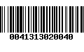 Código de Barras 0041313020040