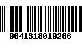 Código de Barras 0041318010206