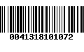 Código de Barras 0041318101072