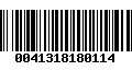 Código de Barras 0041318180114