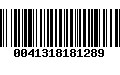 Código de Barras 0041318181289