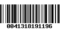 Código de Barras 0041318191196