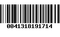 Código de Barras 0041318191714