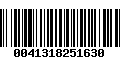 Código de Barras 0041318251630