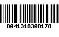 Código de Barras 0041318300178