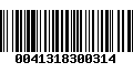 Código de Barras 0041318300314