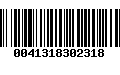 Código de Barras 0041318302318